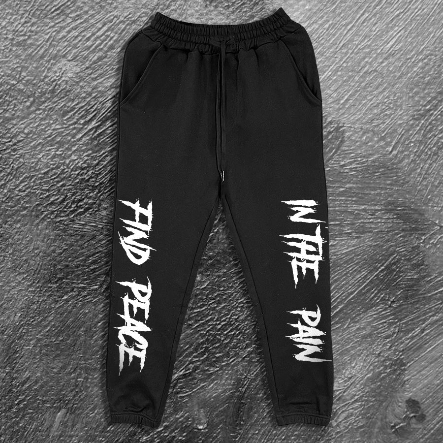 Find Peace In The Pain Print Men's Sweatpants