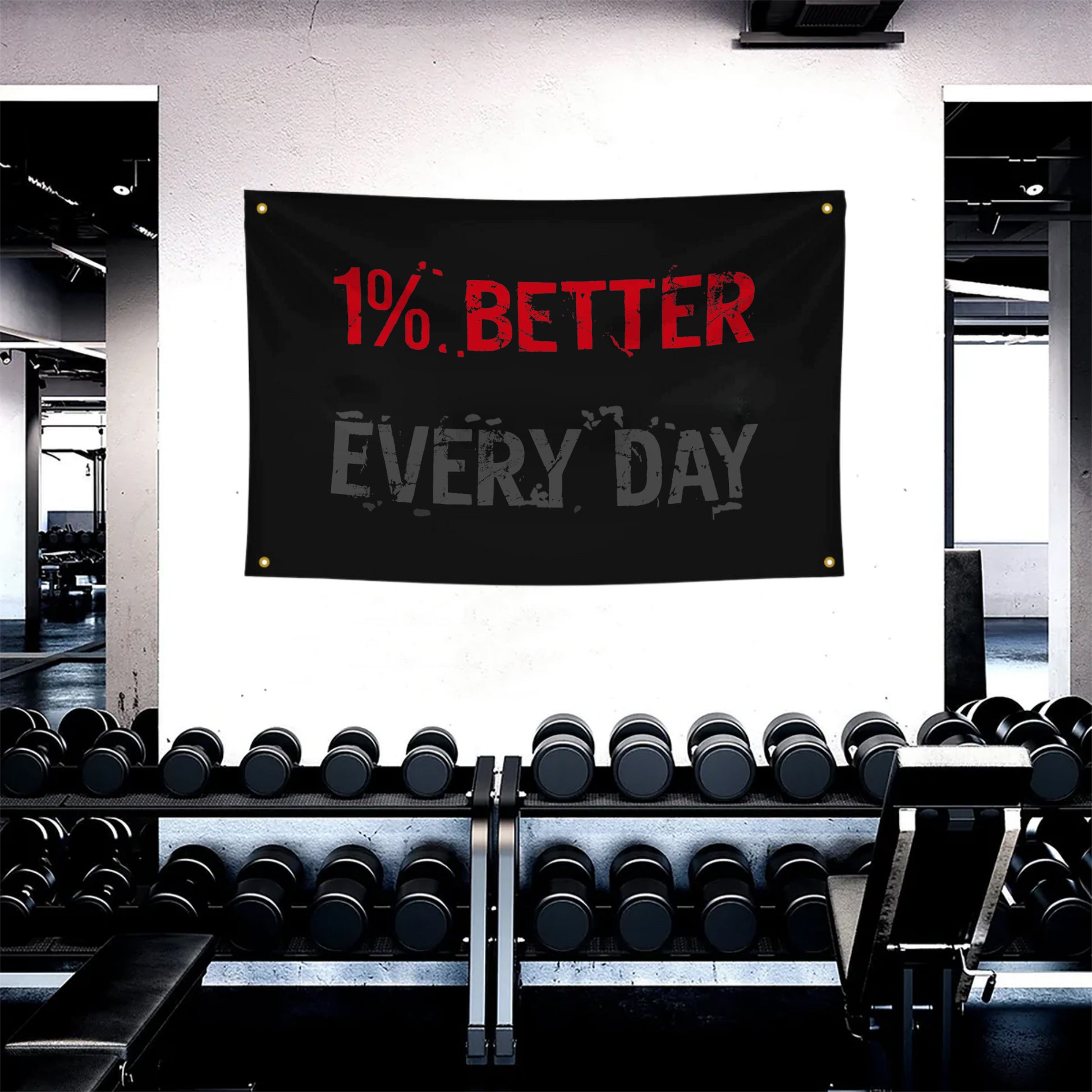 1% Better Every Day Print Flags
