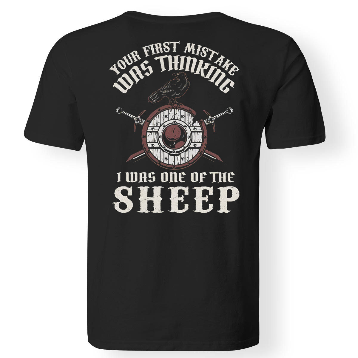One Of The Sheep Letter Sword Printed Men's T-shirt