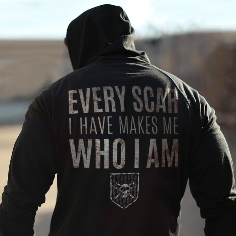 Vikings Every Scar I Have Makes Me Who I Am Printed Men's Hoodie