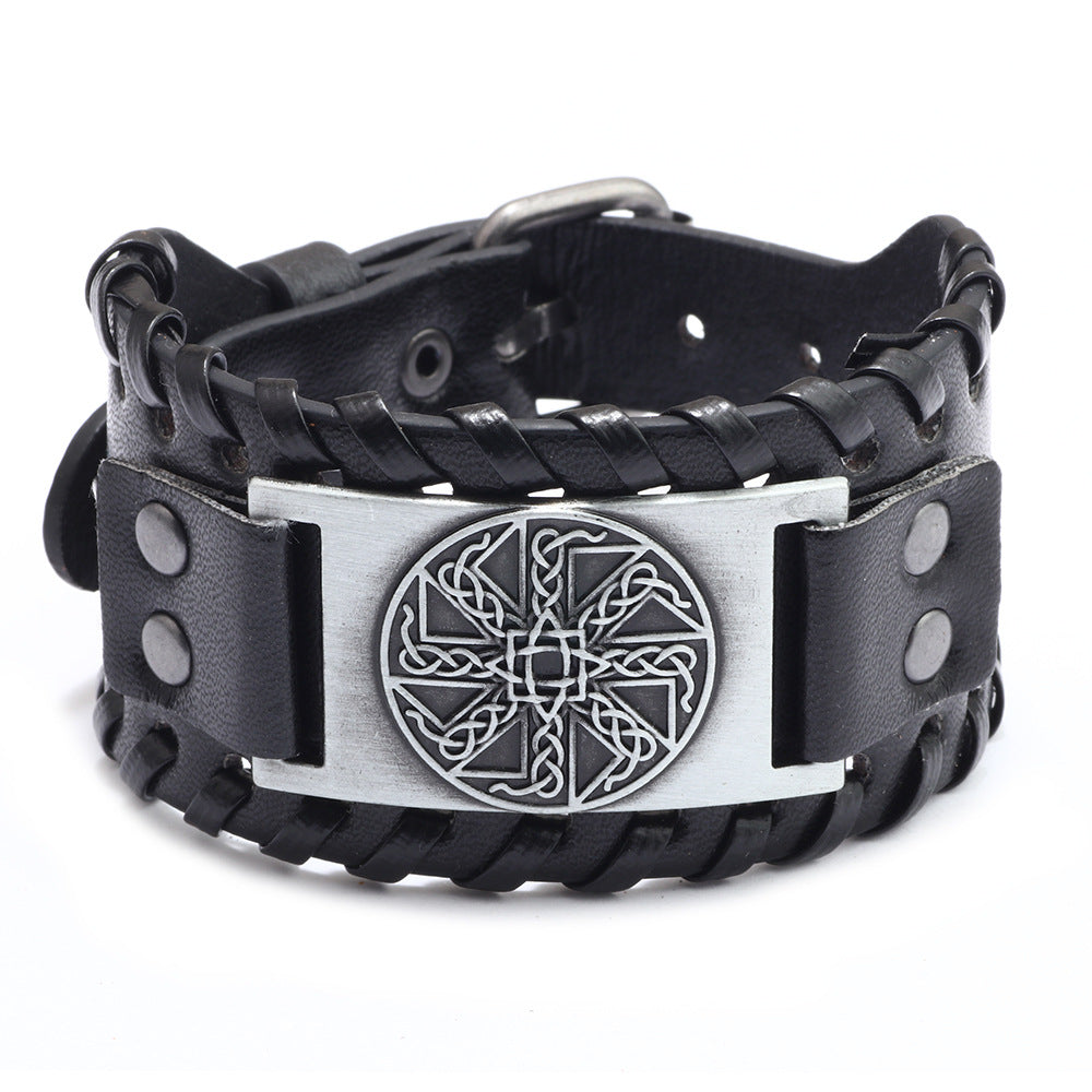 Chino New Irish Knot Amulet Leather Russian Jewelry Pagan Bracelet