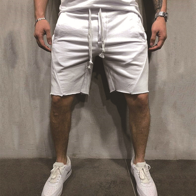 Solid Color Pockets Design Jogging Fitness Shorts For Men