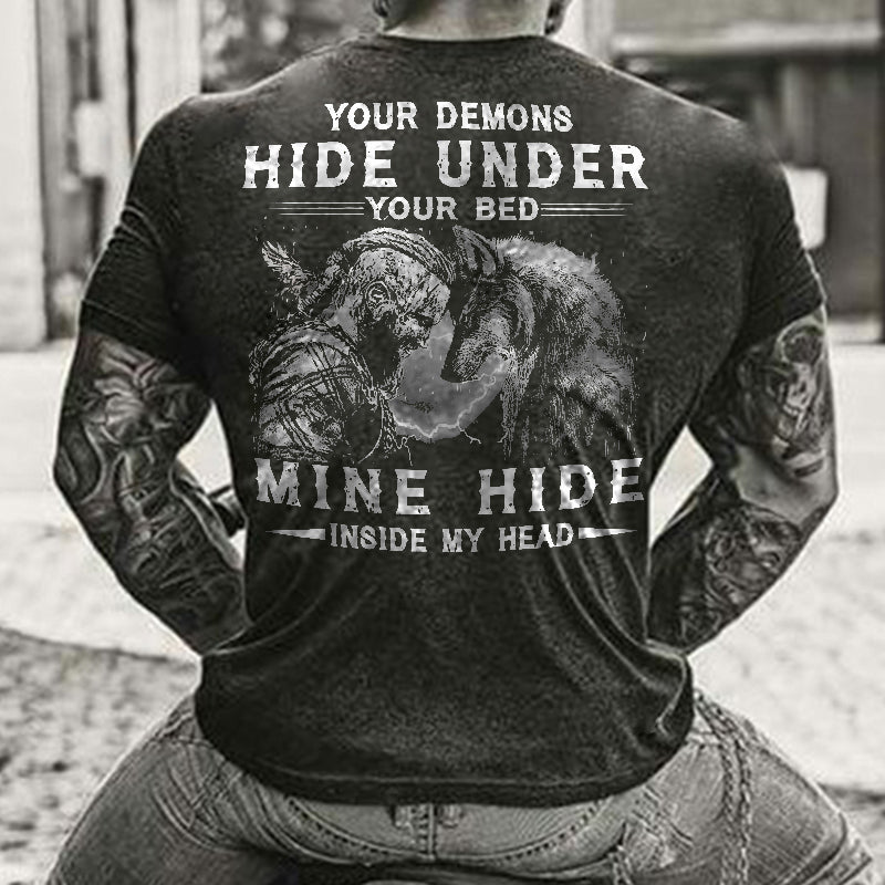 Viking Your Demons Hide Under You Bed T-shirt