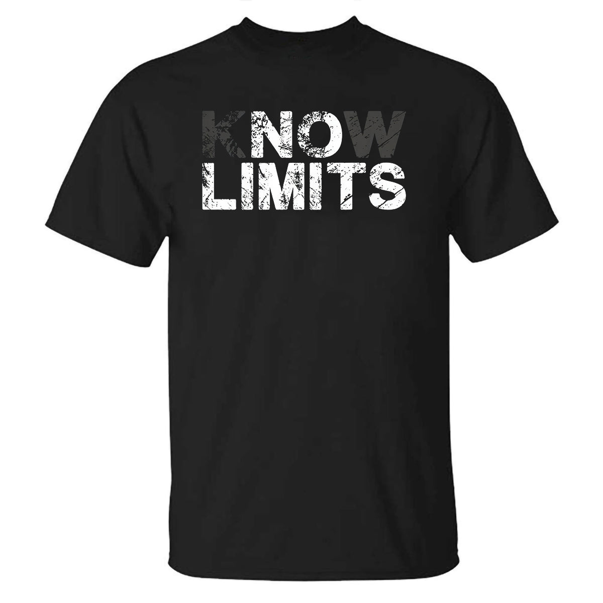 Know Limits Letter Print Men's  T-Shirt