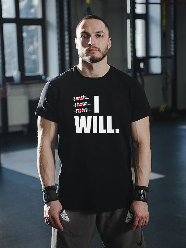 I Will Printed Casual Men's T-shirt