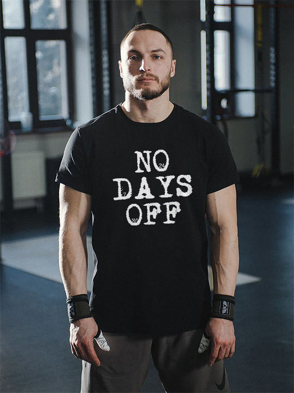 No Days Off Printed T-shirt