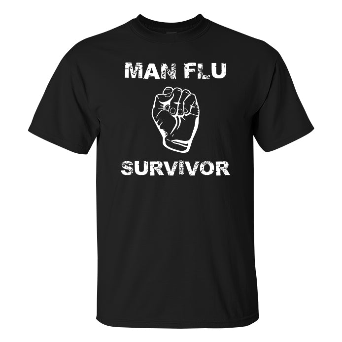 Man Flu Survivor Printed Men's T-shirt