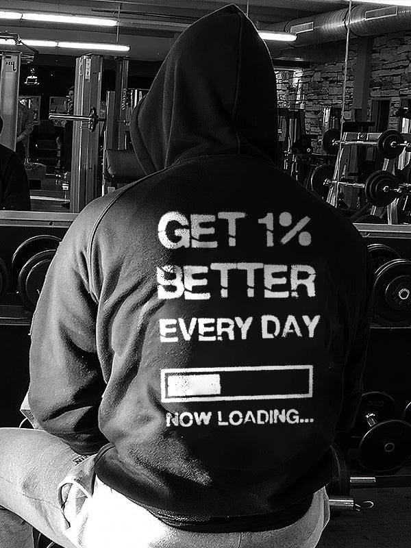Get 1% Better Every Day Printed Men's Hoodie
