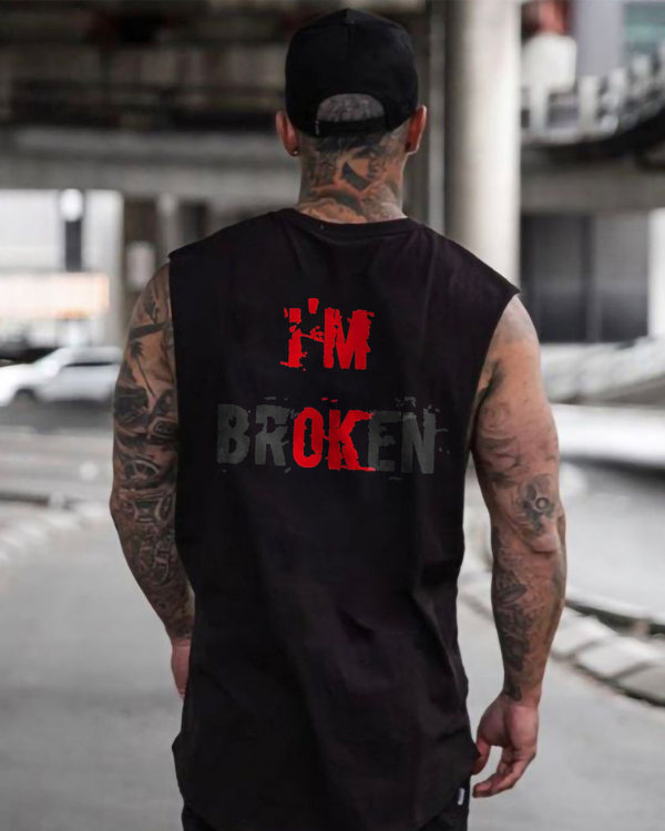 I'm Broken Printed Men's Vest